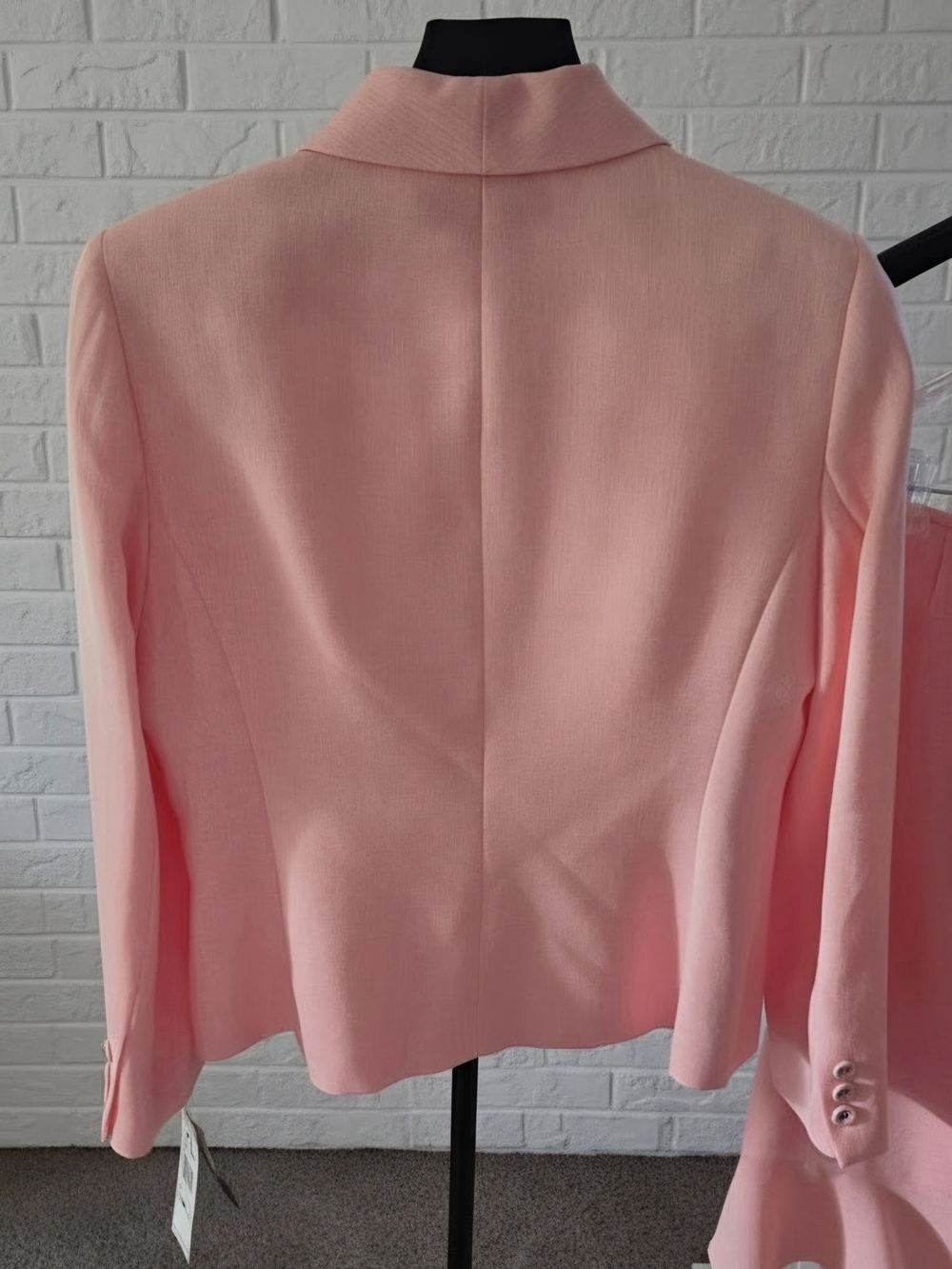NWT Kasper 8P Petal Pink Skirt Suit 80s Power Suit Fall 2026 Office Siren  Scarf - Picture 13 of 13